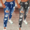Designer Women Trou Jeans 3xl 4xl Perced Slim Slit Denim Pantalon Cascild Ling Loissers Trafle 2024 TR 195