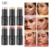 QIC Qini Color alto Light Face Repair Behado de sombra iluminante 3D Base de la cara crema de seda y lápiz de seda Polvo Mango de color