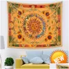 Wandteppiche Psychedelic Tarot Trippy Sublime Sun Tapestry Wall Hanging Hippie Pilz Ästhetic Room Home Decorhome Drop Lieferung GAR DHMZR