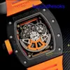 Lastest RM Wrist Watch RM030 Automatisk mekanisk klocka RM030 Ceramic Orange Storm Limited Edition Fashion Leisure Sports Wrist