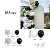 Décoration de fête 168pcs 5 10 18inch Blanc Black Beach Latex Ballon Balon Arc Kit utilisé pour décorer les mariages douches de mariée sexe révélateur