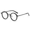 Oulylan Anti Blue Light Lega Round Glasses Frame Myopia Prescription Spectacle Women Retro Metal Eyecyes Unisex 240507
