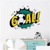 Adesivi da parete Gol di calcio calcio Word Art Hole for Kids Camera camera da letto Gioca a baby decalcomanie per la consegna decorativa per la consegna giardino dhku1