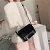 Umhängetaschen kleine Wollmode Ladies One-Shoulder Messenger Bag Travel Leder Handtasche Lady Flip 2024