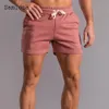 Plus storlek 3xl Mense Leisure Shorts Grey Khaki Laceup Pocket Short Bottom Sexig Male Clothing Summer Casual 240514