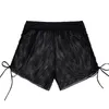 Wrap Mesh Women Women Beach Biquini envolve shorts de babados de plutas