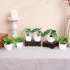 Decorative Flowers 1 SET (6PCS) Simulated Plant Potted Plants Placed On The Desk Foyer Garden And Courtyard Of Business Offices