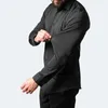 Мужские платья рубашки плюс размер высокая эластичность бесшовная спандексная рубашка мужская длинная Slim Fit Canual Social Color Social Formal Formts 50-110 кг Y240514