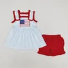 Clothing Sets Baby Girls Outfits Summer Toddlers 4th Of July Wholesale Boutique Short Sleeves Top Shorts Kid Clothes
