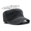 Berets Hat Men Fishing Retro Do Old Wash Jeans Big Head Bib Top Flat Top Outdoor Casual Femed Cap Trend Europe et N Style