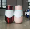 Kupalar quevin10pcs 6oz yumurta bardağı şarap bardakları tumbler sapsız gül paslanmaz çelik çift duvarlı vakum yalıtımlı açık kapak