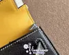 Designer Handbag Kliys genuino in pelle vera 7a borsa mini 2a generazione 19 cm inserzione nera ambra giallo 9d gancella d'argento di capra
