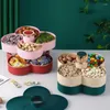 Assiettes à 360 degrés Rotation Snack avec couverture chinoise créative Nut Nut Candy Cake Plats Gourmet Fruit Table Voleille