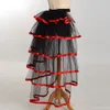 Cosplay Red Tulle Tutu Etek Bustle Kostüm Kadınlar Gotik Viktorya dönemi Steampunk Black Black etek Beyaz/Kırmızı/Mor #54XK