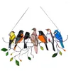 Decorative Figurines Easy To Hang Hanging Decoration Bird Lover Ornament Double Sided Glass Panel For Lovers Long Lasting