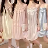 Abbigliamento da donna dolce principessa sexy lingerie spaghetti cinghia seta in seta campeo da notte per donne abiti notturni coreani Nightdress a casa notturna