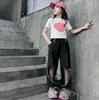 Pantalon 2024 Girls de style coréen pantalon patchwork Summer Cool Fashion bonne qualité longue 4-12T F625