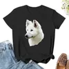 Women's Polos White Swiss Shepherd Stunning Dog T-shirt Cute Clothes Aesthetic Clothing Summer For Women