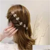Other Fashion Small Fresh Simple Transparent Flower Cl Clip Female Girl Crab Hair Mini Cute Accessories Beads For Braids Drop Delivery Otqfb