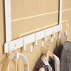Hooks Storage Over The Door 6 Clothes Coat Hat Towel Hanger Home Organizer Rack Bathroom Kitchen Accessories Holder