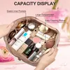 Pencil Bags Travel Makeup Bag - Waterproof Portable Cosmetic Bag organizer for flat openings on toilets and brushes