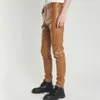 Pantalon en cuir masculin pantalon skinny fit élastique pantalon en cuir pu