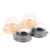 Gift Wrap 10Pcs Mini Dessert Cake Box Container Transparent Cupcake Blister Baking Decor Storage Dome