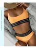 Swimwear pour femmes Fitshinling Mesh Splice Sexy Bikini Set Women Clothing 2024 Summer Beach Bathing Costume Tenues de fitness Boho Swimsuits