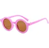 2024 Nieuwe ronde frame zonnebrillen snoepkleuren zonnebril kinderen reizen waterdichte strand zonnebril