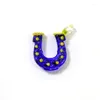 Figurines décoratives 7pcs Charmes Lucky Horseshoe Glass Pendant mignon Bonne chance Shoe Shoe DIY Bijoux pour femmes pour la fabrication de bracelet de collier