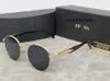 Designer sunglasses for women Sunglasses Same as Lisa Street Photo Oval Metal Frame Men's Glasses UV400 Eyewear des Lunettes de Soleil