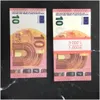 Matemática Counting Time Wholesale Billet Top Quality Euro Cópia 10 20 50 100 Party Fake Notas Notes