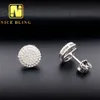 Meistverkaufte Outdock Hip Hop Sier Eced Schmuckohrschern VVS Moissanite Diamond Men Stud Ohrringe Ohrringe