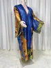 Abiti taglie forti 2024SADI Arabia Maxi abito sciolto Summer Stamping Boemian Africa Africa Kaftan Suita da nuoto da nuoto da bagno da donna Cardiga Silk