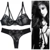 Bras sets 2021 New Lace Breding Bra sets que les femmes poussent les sous-vêtements 32/70 34/75 / 36/80 38/85 40/90 42/95 44/100 BCDE Cup Lingerie Y240513