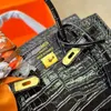 Ladies Multicolor Bag Crocodile Wzór skórzany TOTES KLASKA Moda Klasyczna projektantka marka Lichee Wzór oryginalne skórzane torby na ramię torebka 25 cm