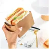 Pudełko Hamburger Wrap Gift Food Opakowanie odporna na olejem ciasto piasek piekarnia chleb opakowania śniadaniowe na wesele zaopatrzenie ping za