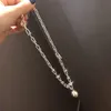 Collane a pendente collana di lusso hardware eSigner rame a sfera rotonda a sfera di lucchetto a catena del secchio per donne gioielli per donne con caduta di scatola dhsfq