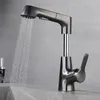 Waschbecken Wasserhähnen Tianview Gun Grey Pull-Typ-Heben und kaltes Becken Kupferauszug