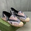 Bahar Sonbahar Tasarımcıları Sıradan Erkekler Espadrilles Yaz Lüksler Bayanlar Düz Plajı Yarım Terlik Moda Adam Loafers Cap Toe Balıkçı Tuval Ayakkabıları Eur 38-44 5.14 03