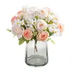 Decoratieve bloemen 1 pc kunstmatige vaas voor woning decor accessoires bruiloft plakboek pieter candy box arrangement kerst zijden rozenboeket