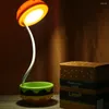 Lampes de table hamburger protection oculaire clair USB charge créatif lampe de bureau rétractable dimmable 3 modes flexible pour les cadeaux de filles garçons