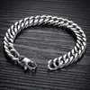 Men Bracelets Hand Chains Designer Bracelet Fashion Stainless Steel Punk Rock Chain Fom Mens Silver 6mm 8mm 10mm 12mm Width