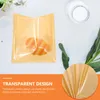 Kaplar Çıkar 100 PCS Ekmek Çantası Uygun Tedavi Çantaları Pencere Yiyecekleri ile Pasça Tedarik Kraft Kağıt Paketleme Açık Atıştırmalık