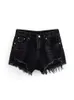 Traf Summer Denim Shorts for Women Black Jeans Shorts Women Ejrised Short Mujer Jean Shorts Y2K Streetwear 240514