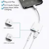 2 en 1 Adaptateur d'écouteur à double C à double type pour Samsung S20 S10 Huawei USB Type C