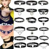 Chokers Neue Rollenspiel Harajuku Punk Rock Gothic Halskette Sexy PU Leder herzförmige Halskette Body Accessoires D240514