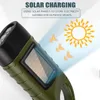 Zaklampen Torches Torch Lantern LED Tent Light Portable Professional Hand Crank Dynamo Solar Power for Outdoor Camping