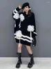 Casual Dresses NYFS 2024 Winter Korean Sweater Dress Vestidos Robe Elbise Loose Plus Size Long Sleeve Thicken Knitting Women