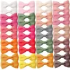 Accessoires de cheveux 20pcs / Set Couleur solide Ribbon Grosgrain Clips de cheveux Kids Mini Bows Épingles à cheveux pour bébés filles Barrettes Bownot Barrettes Baby Hair Accessoires